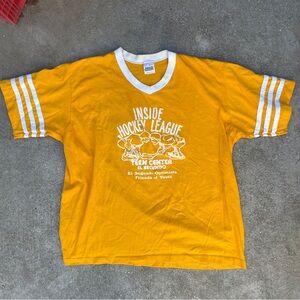 Vintage Yellow Inside Hockey League Tee